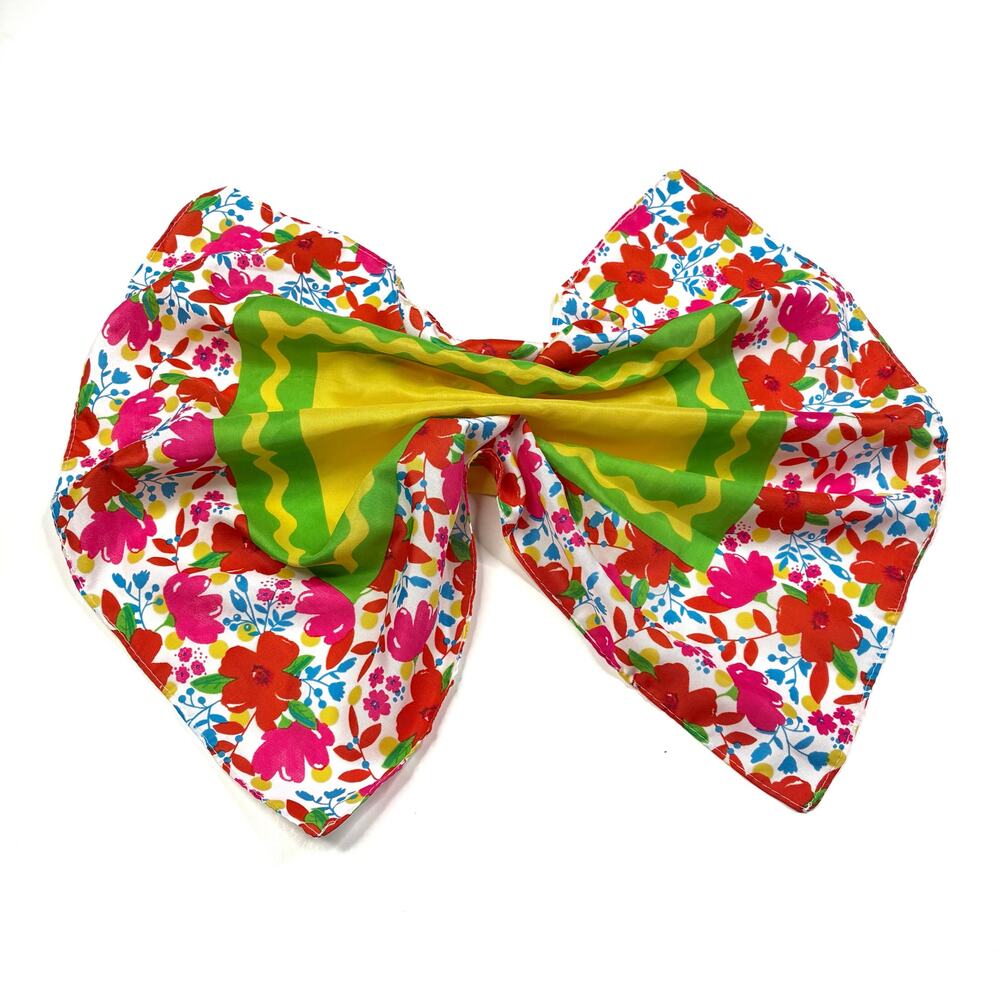 Bright Summer Floral Square Scarf 100% Polyester 19.75”